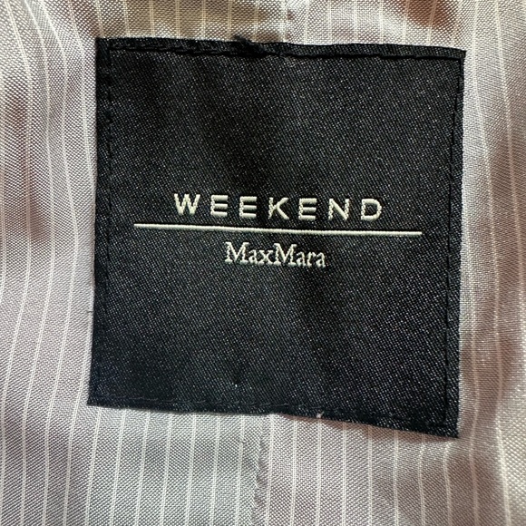 Max Mara Weekend Pink Coat US 8 Belted Nylon Cotton Vtg Y2K Gold Zipper Pristine - Picture 5 of 11